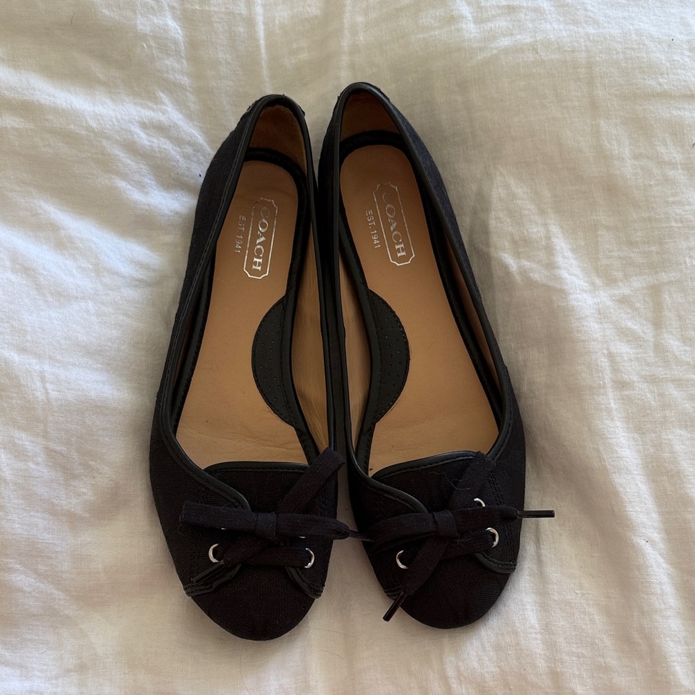 Vintage Black Coach Josie Ballet Flats 7.5